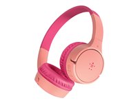 Belkin SoundForm Mini Headphones with mic on-ear wired 3.5 mm jack pink image