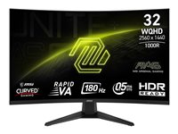 MSI MAG 325CQF 32' Rapid VA 2560 x 1440 (2K) HDMI DisplayPort USB-C 180Hz