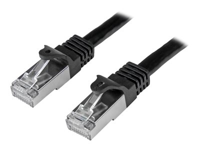 StarTech.com 5m CAT6 Ethernet Cable, 10 Gigabit Shielded Snagless RJ45 100W PoE Patch Cord, CAT 6 10GbE SFTP Network Cable w/Strain Relief, Black, Fluke Tested/Wiring is UL Certified/TIA