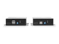 LINDY 300m Fibre Optic HDMI 18G & USB KVM Extender - transmitter and receiver - KVM / USB extender