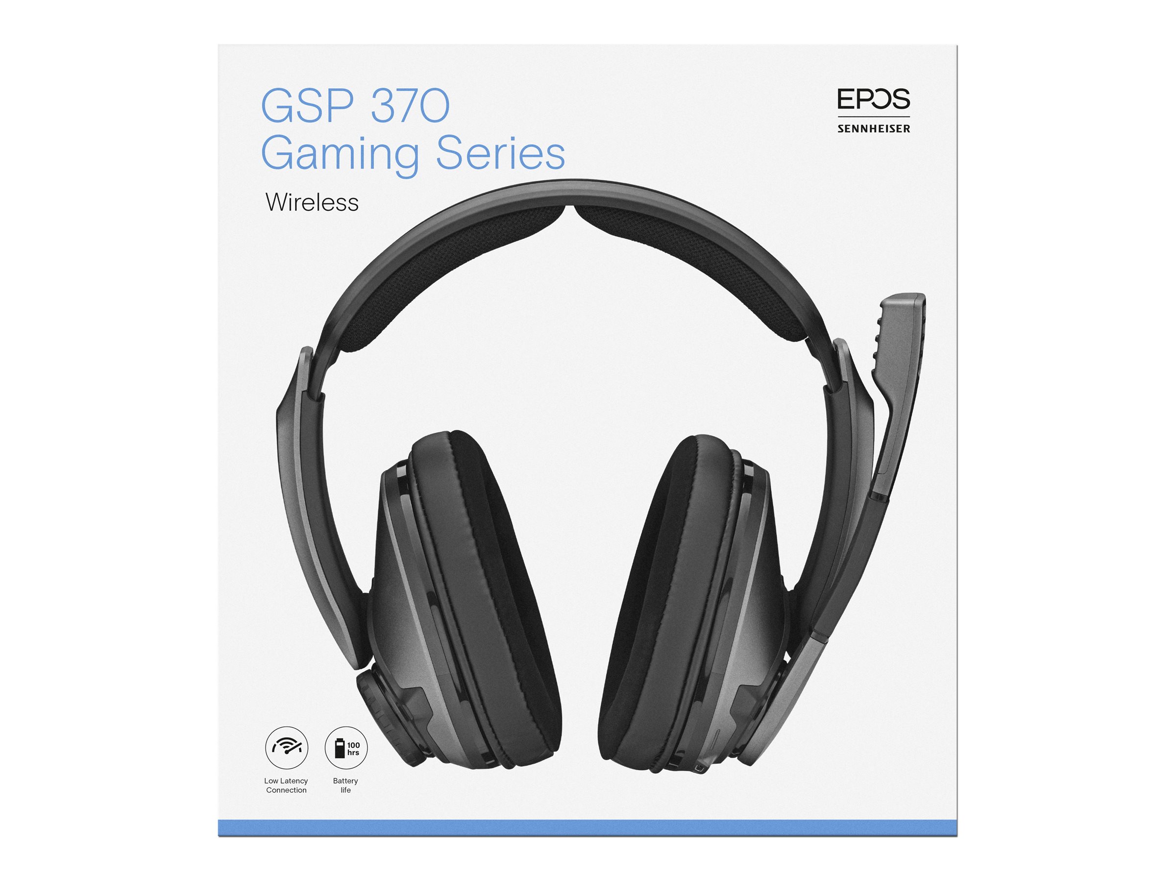 EPOS Sennheiser On-Ear Wireless Gaming Headset - Black - GSP 370