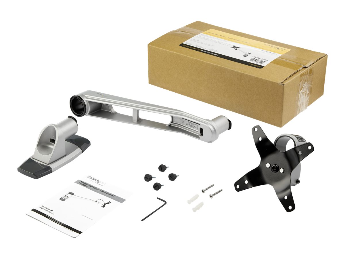 Startech Wall Mount Monitor Arm 10.2 Swivel Arm For up to 34 VESA bracket adjustable arm What's in the box Right-angle 77785