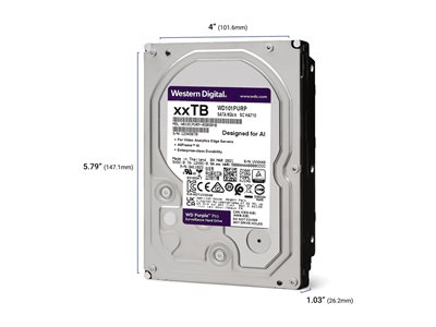 WD Purple Pro 8.9cm (3.5") 10TB SATA3 7200 512MB WD102PURP