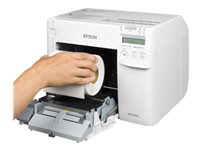 Epson TM C3500 - Label printer - colour - ink-jet - 112 mm (width) - 720 x 360 dpi - up to 103 mm/sec - LAN, USB host - cutter