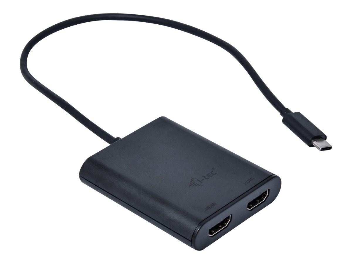 I-TEC USB C auf Dual HDMI Port VideoAdapter 2x HDMI Port 4K Ultra HD kompatibel mit Thunderbolt 3