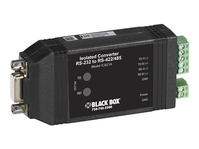Black Box Universal RS-232<->RS-422/485 Converter with Opto-Isolation