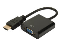 DIGITUS Video / lyd adapter HDMI / VGA / audio Sort