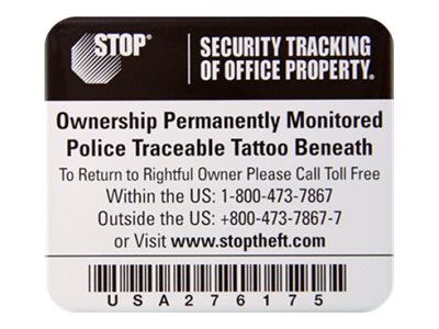 STOP STOPTHEFT-LG - Security plate