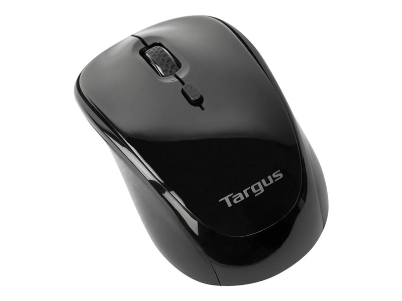 Targus Wireless USB Laptop Blue Trace - Maus - optisch - 3 Tasten - drahtlos - 2.4 GHz - kabelloser Empfänger (USB) - Schwarz
