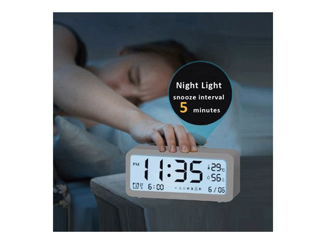 Sansai alarm clock electronic Package view Left-angle 76900