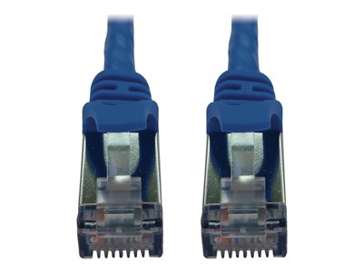 Eaton Tripp Lite Series Cat6a 10G Snagless Shielded Slim STP Ethernet Cable (RJ45 M/M), PoE, Blue, 3 ft. (0.9 m)