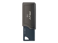PNY PRO Elite V2 1TB USB 3.2 Gen 2 Grå