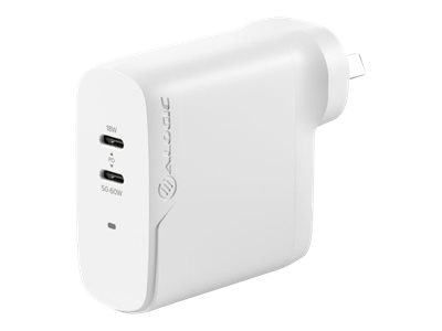 ALOGIC Rapid Power 2X6 power adapter USB-C 68 Product shot Right-angle 79250