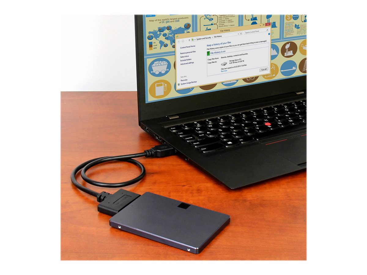 StarTech.com USB 3.1 to 2.5" SATA Hard Drive Adapter - USB 3.1 Gen 2 10Gbps with UASP External HDD/SSD Storage Converter (USB312SAT3CB) - řadič úložiště - SATA 6Gb/s - USB 3.1 (Gen 2) – foto 7