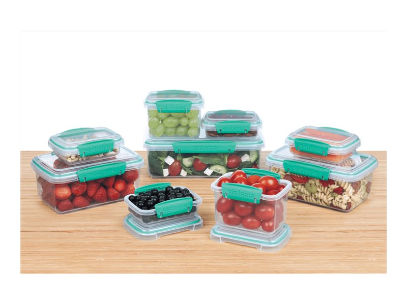 Sistema Food Storage Container Set - Minty Teal - 18 piece