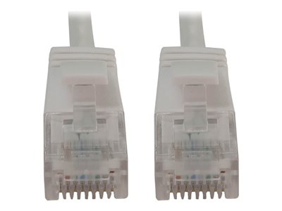 Eaton Tripp Lite Series Cat6a 10G Snagless Molded Slim UTP Ethernet Cable (RJ45 M/M), PoE, White, 25 ft. (7.6 m)
