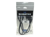 Manhattan HDMI to DVI-D 24+1 Cable, 1m, Male to Male, Black, Dual Link, Compatible with DVD-D, Lifetime Warranty, Polybag - adapter cable - HDMI / DVI - 1 m