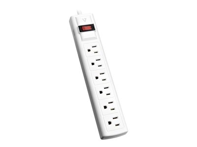 6 OUTLET SURGE PROTECTOR 900J8FT CORD 125V STRIP WHITE