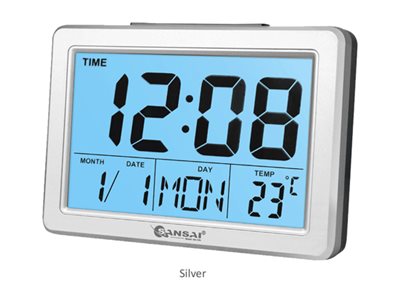 Sansai alarm clock electronic desktop available in different Product shot Right-angle 79251