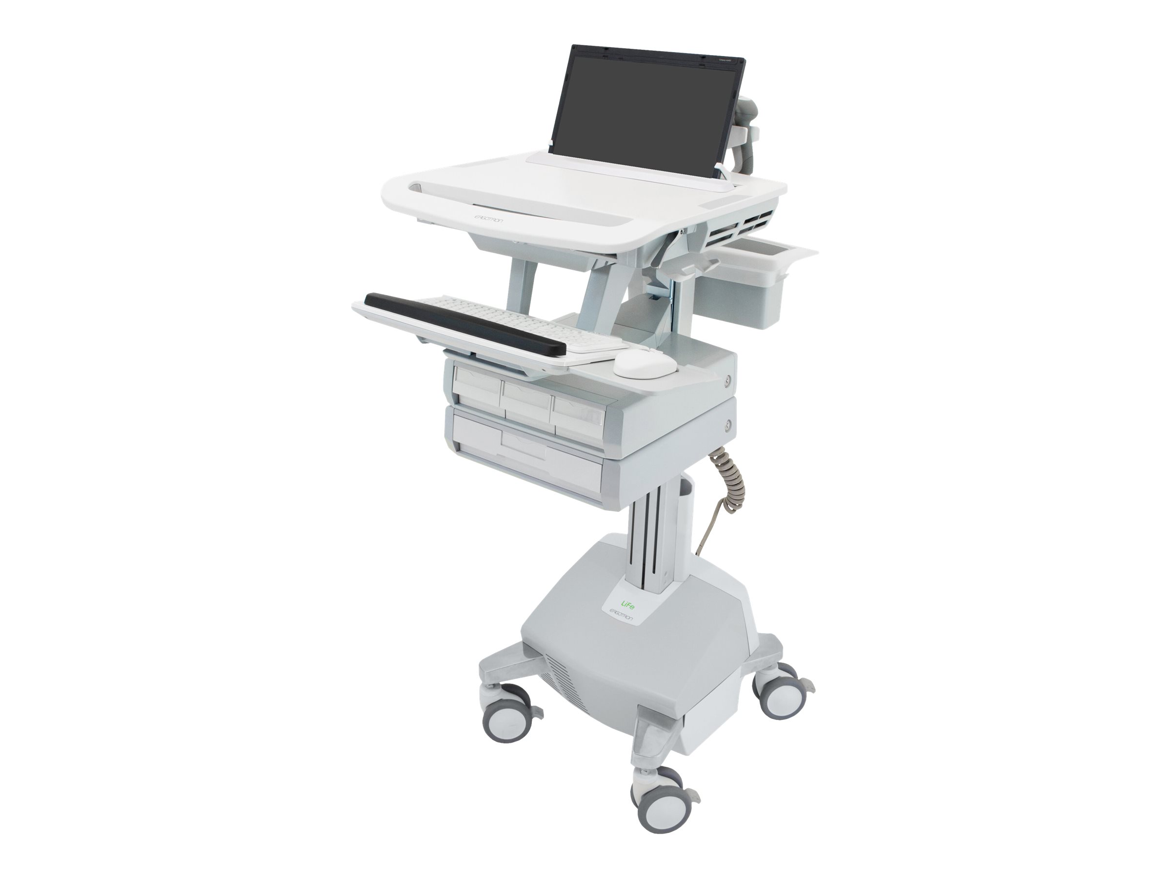 Ergotron StyleView Laptop Cart, LiFe Powered, 4 Drawers