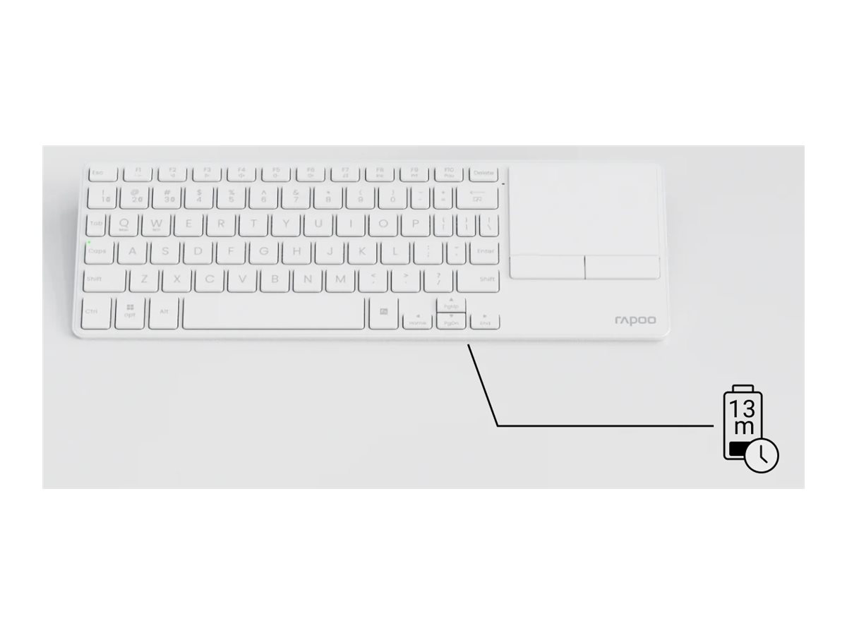 Rapoo E900T keyboard portable mini with touchpad white Input Usage / lifestyle Top 72460