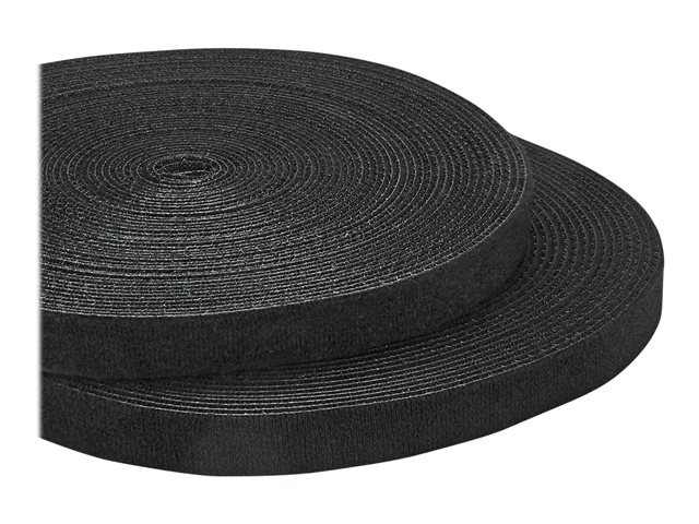 StarTech.com 100ft. Hook and Loop Roll - Cut-to-Size Reusable Cable Ties - Bulk Industrial Wire Fastener Tape - Adjustable Fabric Wraps - Black (HKLP100)