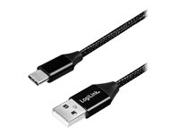 LogiLink USB 2.0 USB-kabel 1m Sort