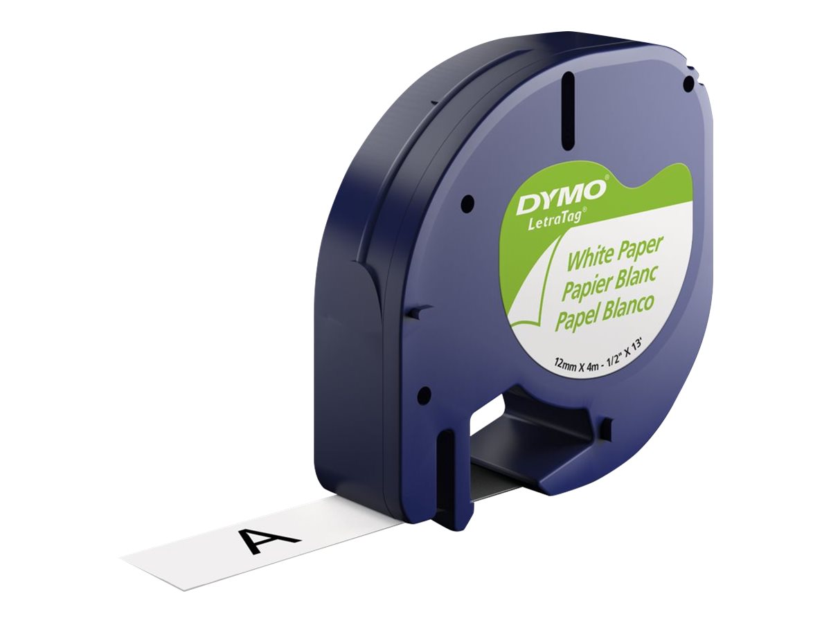 DYMO LetraTAG - Paper - black on white - Roll (1.2 cm x 4 m) 1