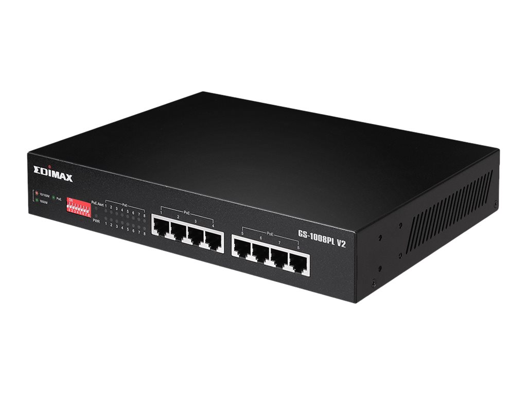 Edimax GS-1008PL V2, switch, 8 ports, rack-mountable