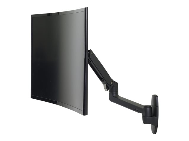 Ergotron LX - Mounting kit (articulating arm, extension adapter, wall mount base) - for LCD display - matte black 