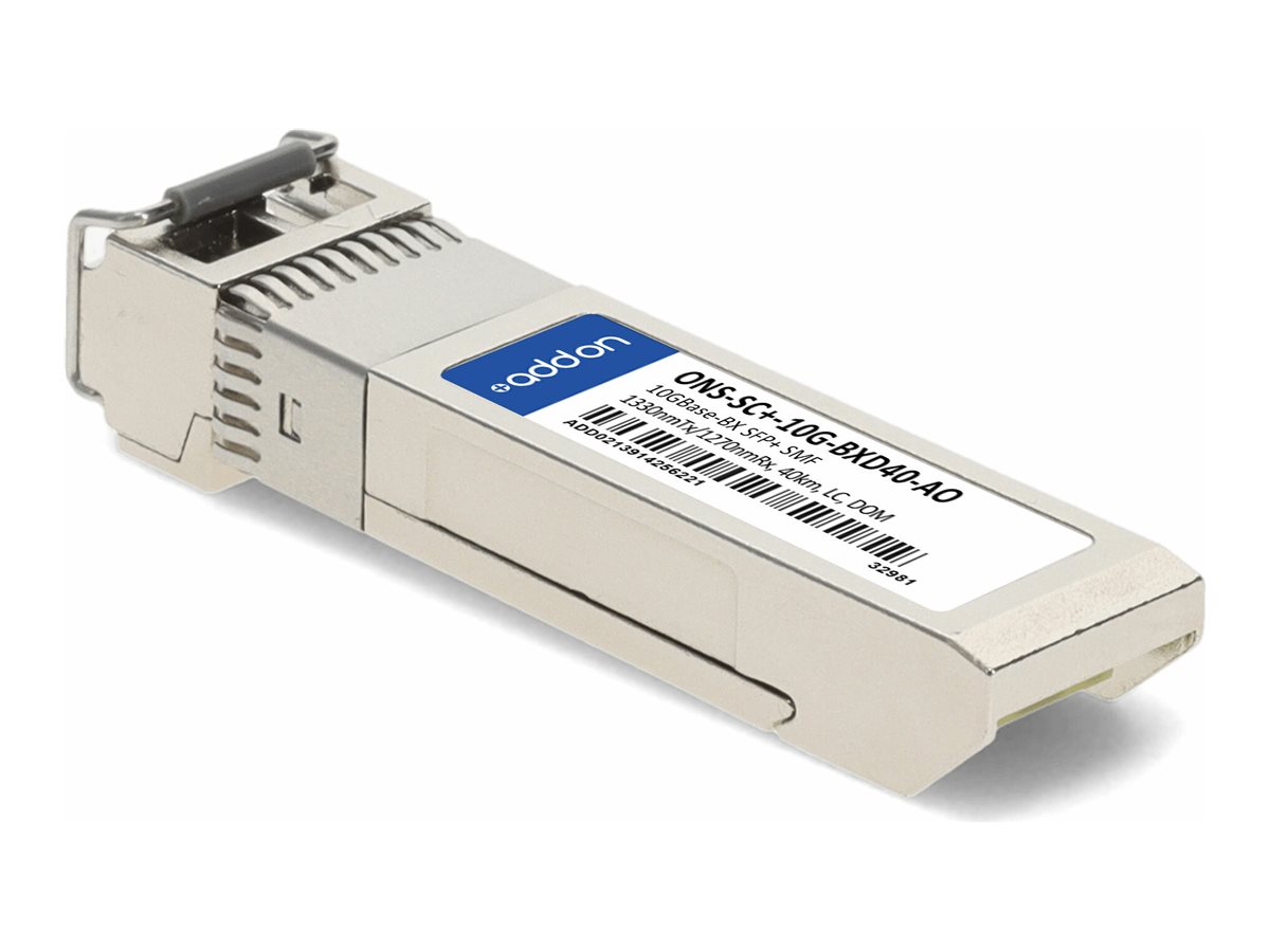 AddOn - SFP+ transceiver module (equivalent to: Cisco ONS-SC+-10G-BXD40)