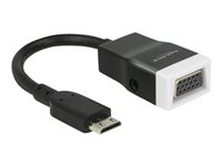 DeLOCK Video / lyd adapter HDMI / VGA / audio 15cm Sort Hvid