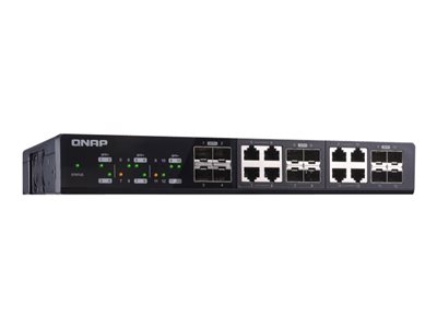 QNAP QSW-1208-8C - Switch - unmanaged - 4 x 10 Gigabit SFP+ + 8 x combo 10 Gigabit SFP+ - desktop, rack-mountable
