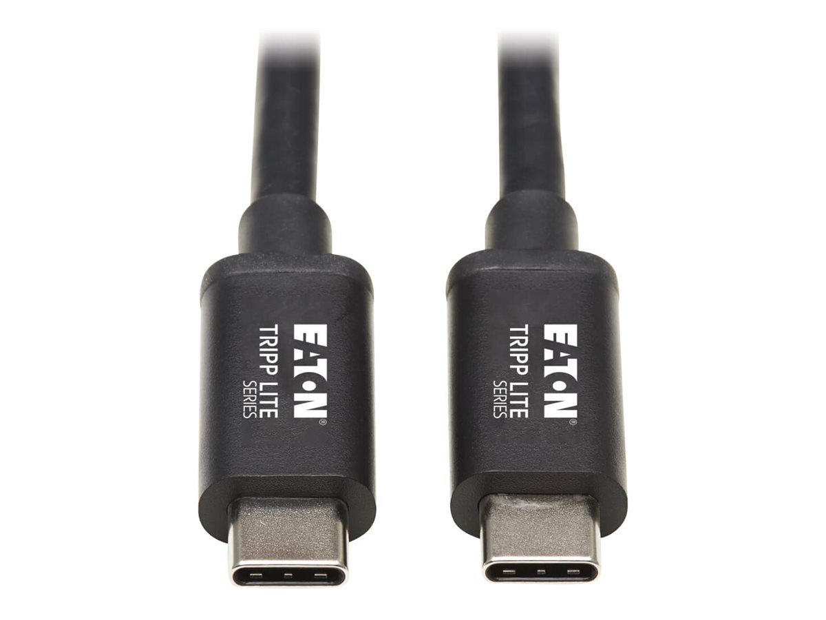 Tripp Lite Thunderbolt 3 Cable 40 Gbps Passive 5A 100W PD 4K USB C M/M 0.5M Black