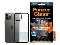 PanzerGlass ClearCase Beskyttelsescover Sort Klar Apple iPhone 12, 12 Pro