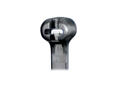 Purchase Increment Is 1000 Dome-Top Barb Ty Standard Cable Ties, UV Black, Nylon, 8.00 L x 0.185 in. W, Package of 1000, Must be purchased in increments of 1000
