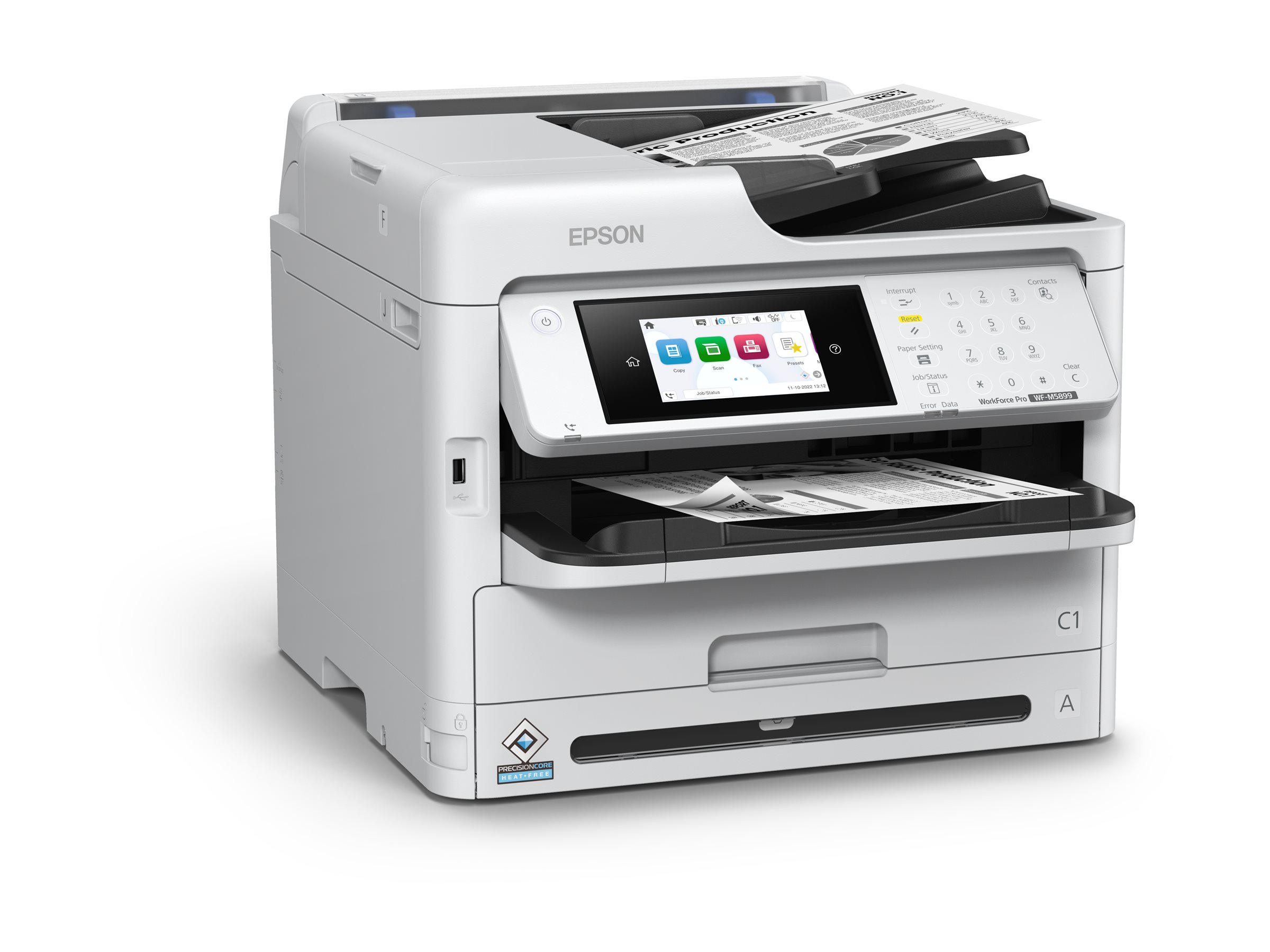 Epson WorkForce Pro WF-M5899 multifunction printer Product shot Right-angle 80000