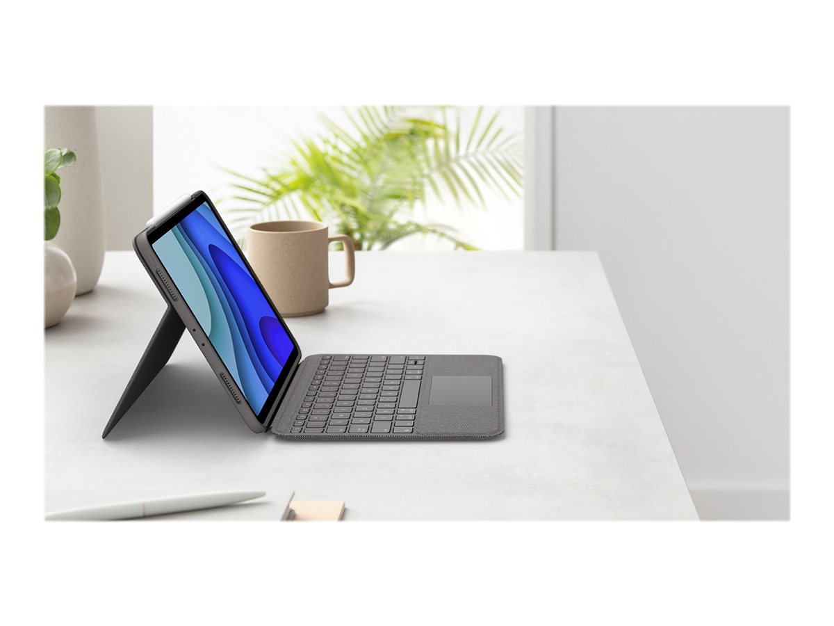 Logitech Folio Touch - klávesnice a pouzdro - s trackpad - QWERTZ - švýcarská - oxfordská šedá Vstupní zařízení – foto 10