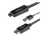 StarTech.com 3m HDMI to DisplayPort Adapter Cable with USB Power - 4K 30Hz Active HDMI to DP 1.2 Converter (HD2DPMM3M) - vide