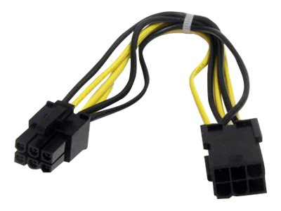 Image of StarTech.com 8in 6 pin PCI Express Power Extension Cable - Power extension cable - 6 pin PCIe power (M) to 6 pin PCIe power (F) - 7.9 in - black - PCIEPOWEXT - power extension cable - 6 pin PCIe power to 6 pin PCIe power - 20 cm