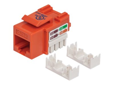 Intellinet Keystone Jack, Cat5e, UTP, Punch-down, Orange - keystone jack