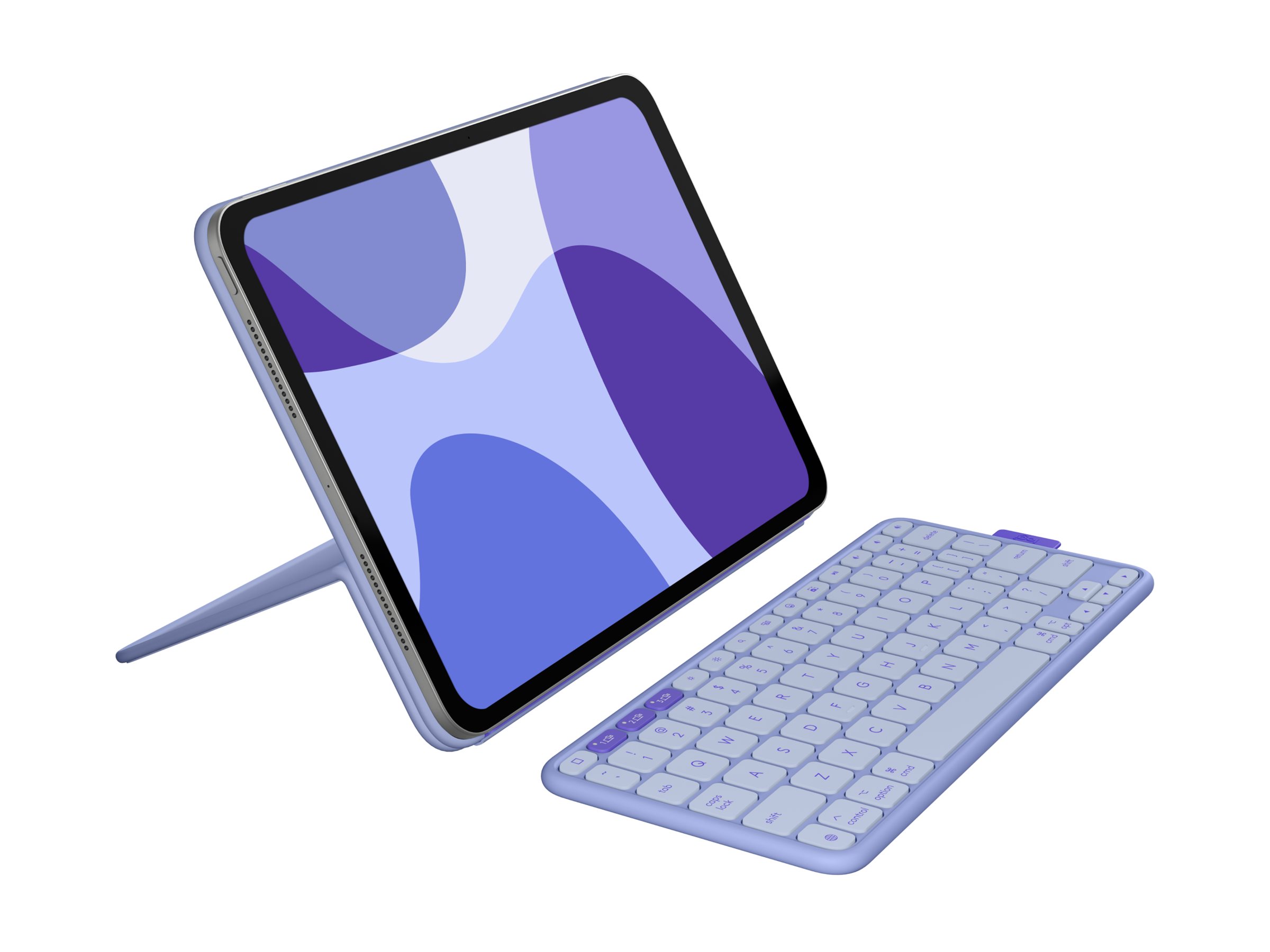 Logitech Flip Folio keyboard and folio case full size QWERTY English lilac Input Usage / lifestyle Back 72500