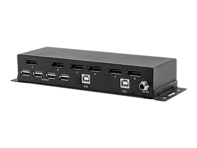 LINDY 2 Port Dual Head DP 1.2 KVM Switch - 39306