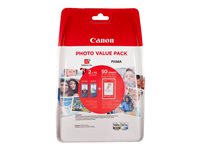 Canon PG 560XL/CL-561XL Photo Value Pack Sort Farve (cyan, magenta, gul) 100 x 150 mm 50ark Blæk/papirsæt 3712C004