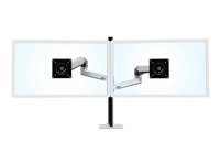 Ergotron LX mounting kit - for 2 LCD displays - polished aluminium with black accents