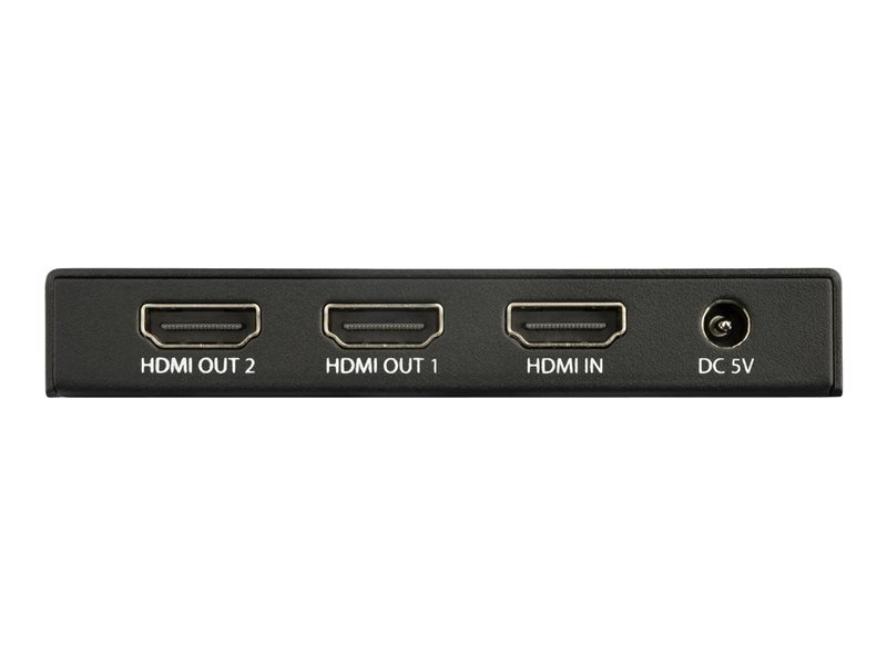 StarTech.com Répartiteur HDMI 1 entrée 4 sorties - Splitter HDMI 2.0 à 2  ports - 4K Ultra HD (UHD) 60 Hz - 1080p - 720p - Compatible HDR -  répartiteur vidéo/audio - 2 ports (ST122HD202)