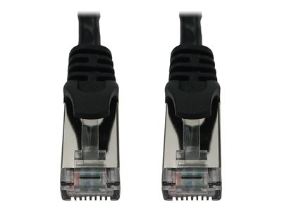 Eaton Tripp Lite Series Cat6a 10G Snagless Shielded Slim STP Ethernet Cable (RJ45 M/M), PoE, Black, 3 ft. (0.9 m)