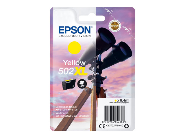 Image of Epson 502XL - high capacity - yellow - original - ink cartridge