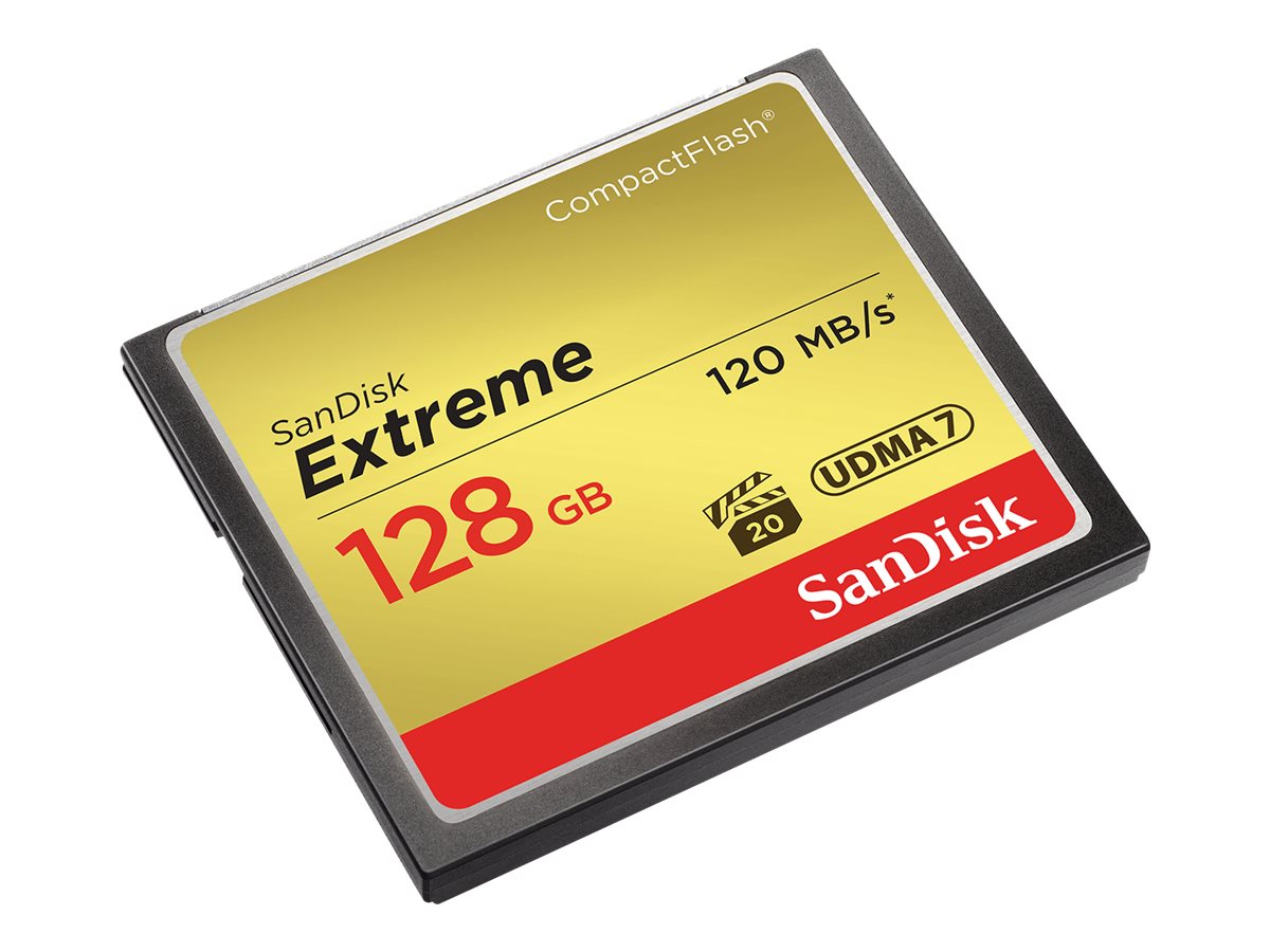 SanDisk Extreme CompactFlash-kort 128GB 120MB/s