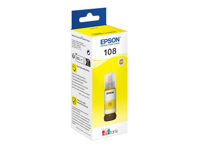 EPSON 1LB 108 EcoTank Yellow Ink Bottle C13T09C44A